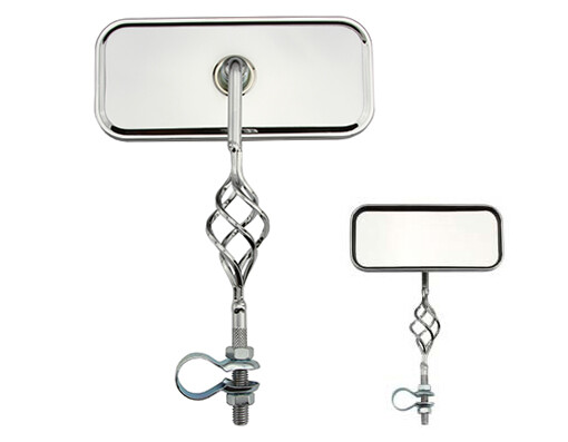 ONE Bike Rectangle Cage Mirror All Chrome. Bike parts,Bicycle parts.