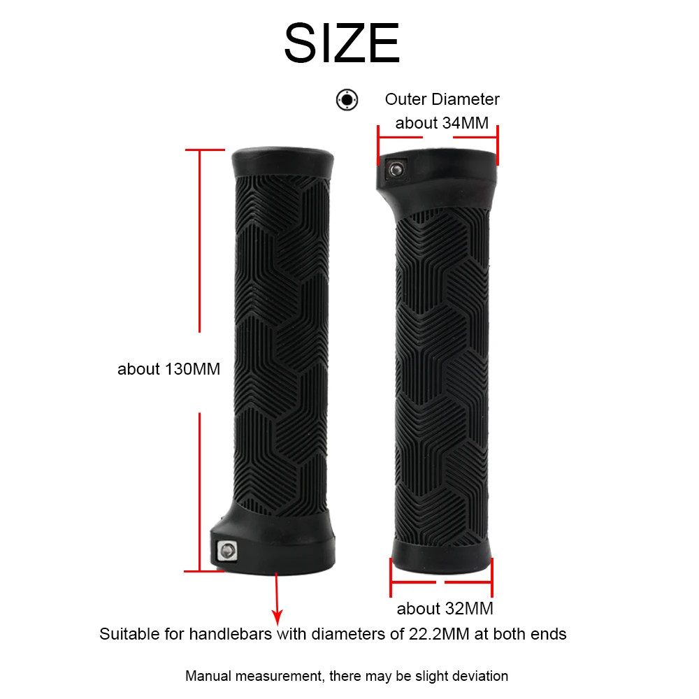 MTB Lock On Bike Grips 22.2MM Rubber Wing Shape Anti Slip Folding Handlebar