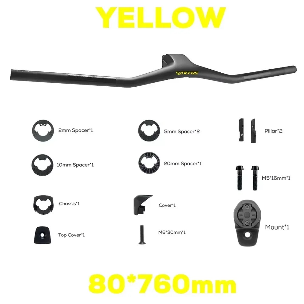 -40 Degrees 740MM Full Carbon Fibre MTB Bicycle Integrated Cockpit Handlebar