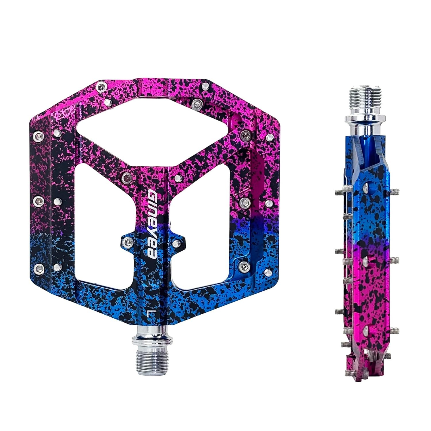 Mountain Bike Pedals Aluminum Alloy Flat Platform 9/16″ Sealed Bearing