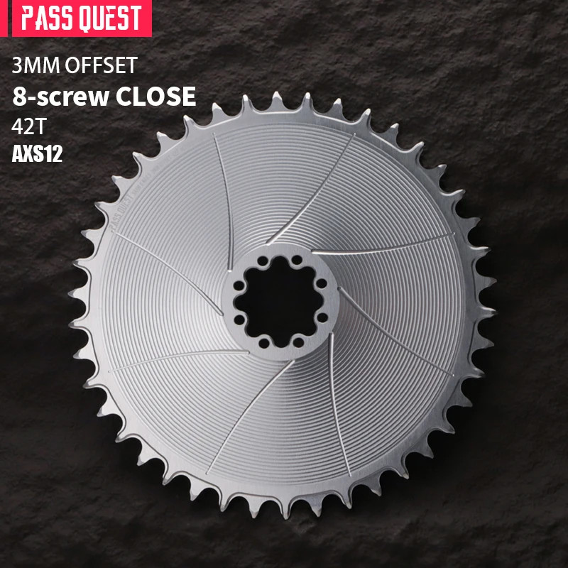 Round Narrow Wide Chainring 3mm Offest Direct Mount Crank Gravel Bike AXS 40-56T