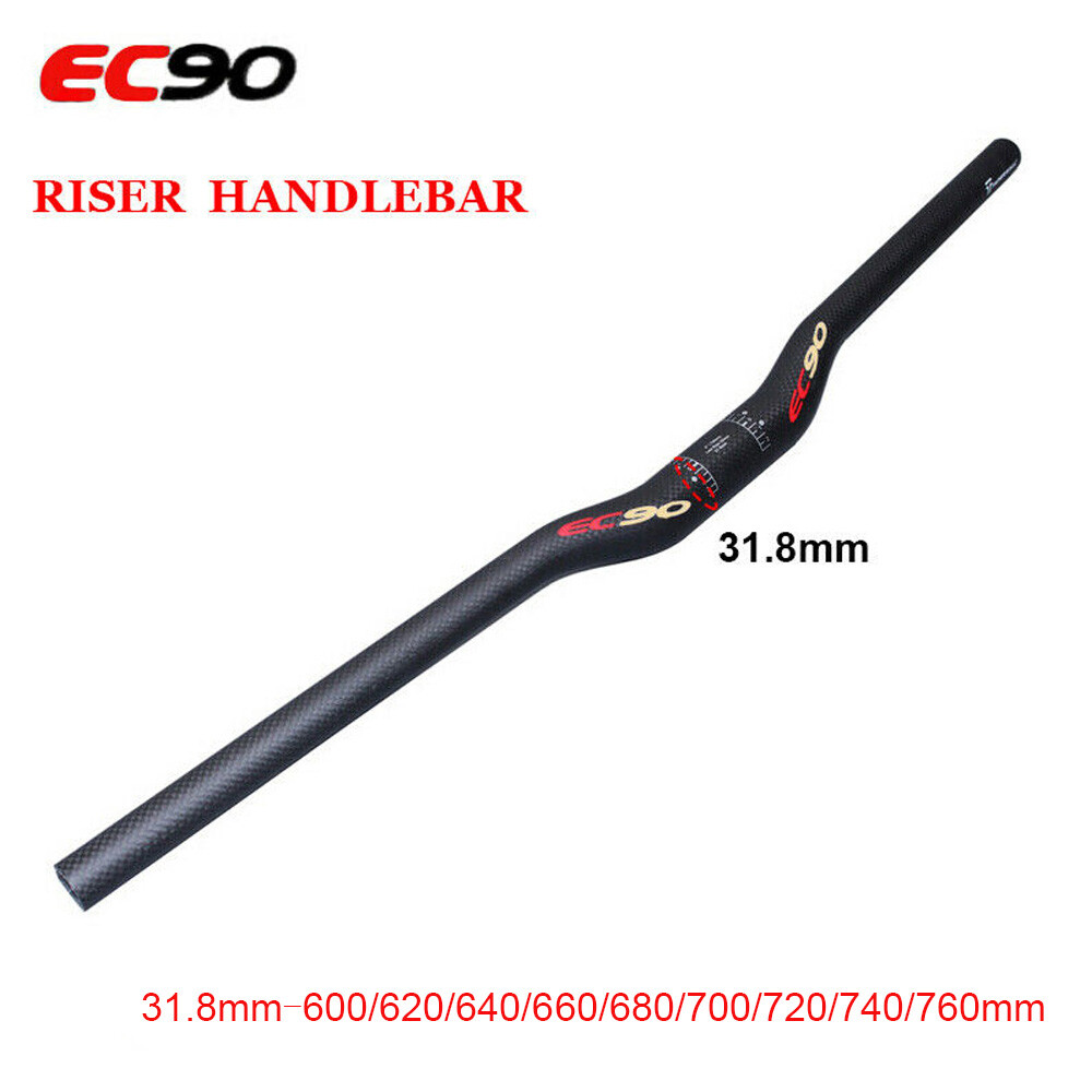 EC90 3K Full Carbon Fiber Mountain Bike Handlebar Flat/Riser Bar 31.8*600-760mm