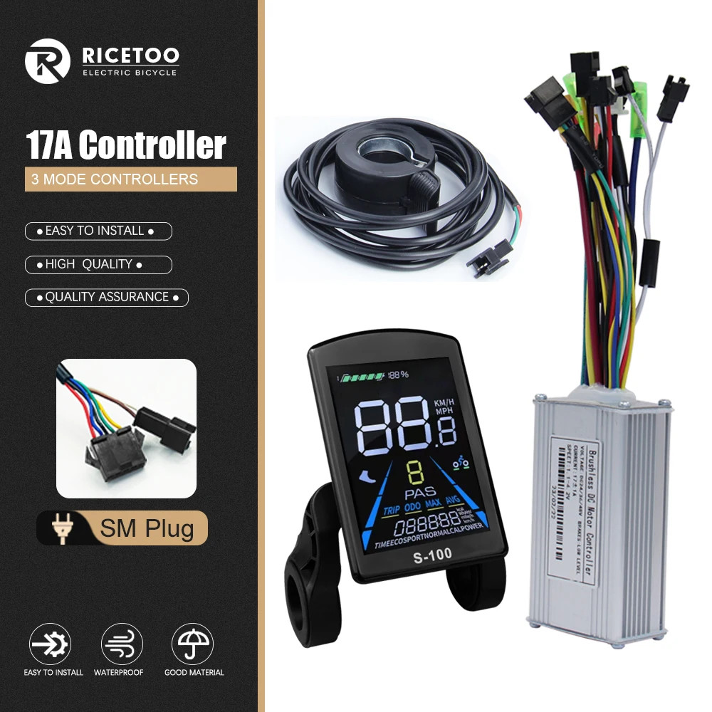 Ebike 3 Mode Controller Sine Wave Controlle 17A 26A 30A 40A with Display