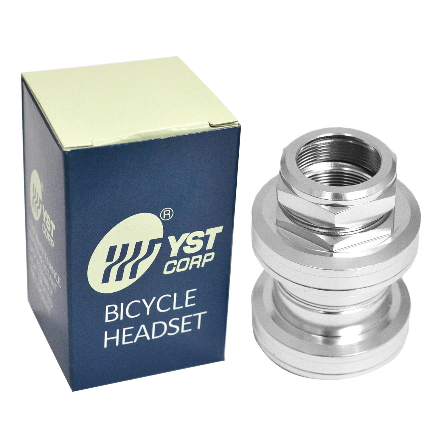 YST Old School BMX 1″ Threaded Bike Headset 32.7 cups 26.4mm , Silver