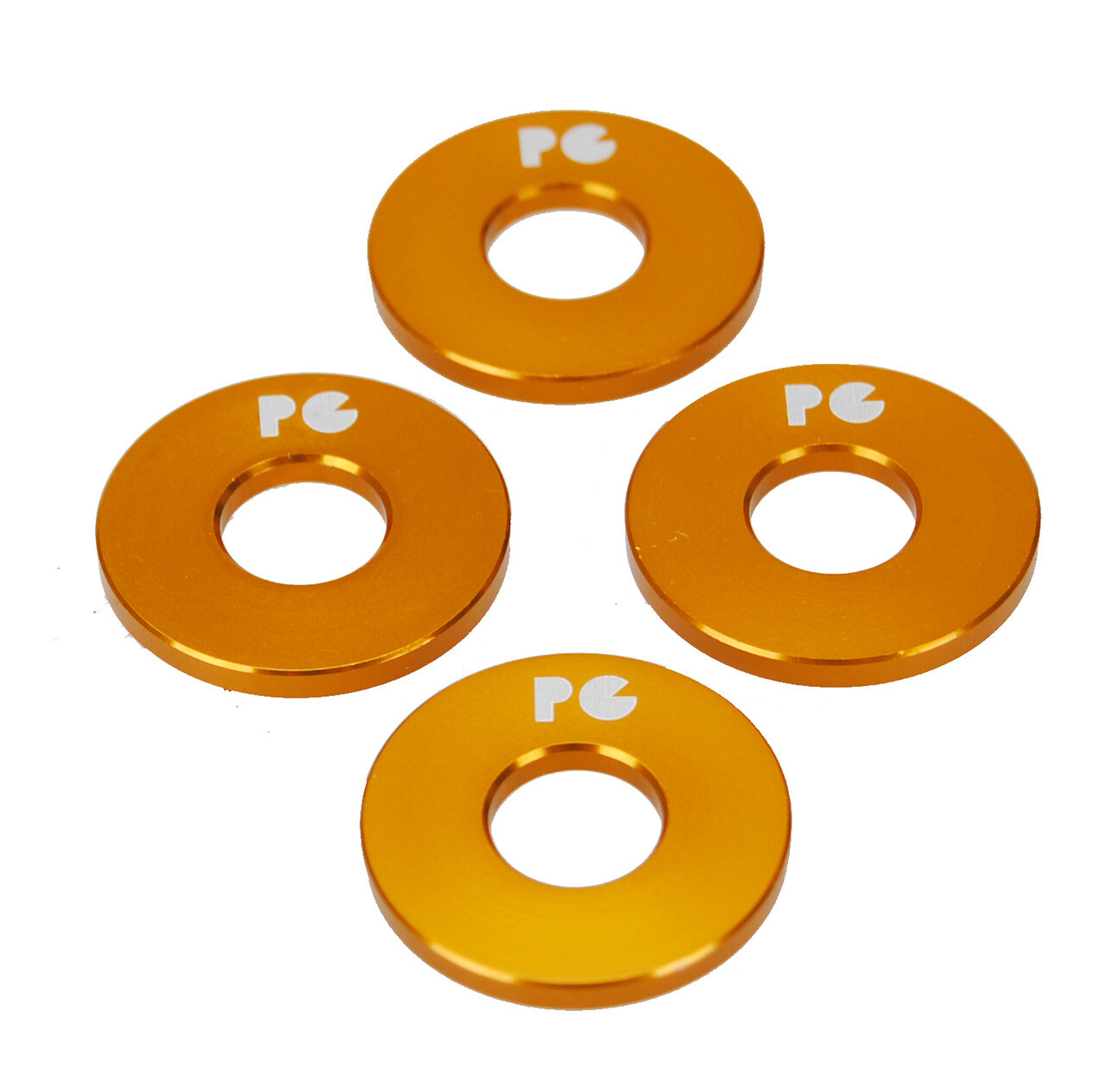 Porkchop BMX ALUMINUM Bicycle Axle Washers for 3/8″ axles – GOLD (SET OF 4)
