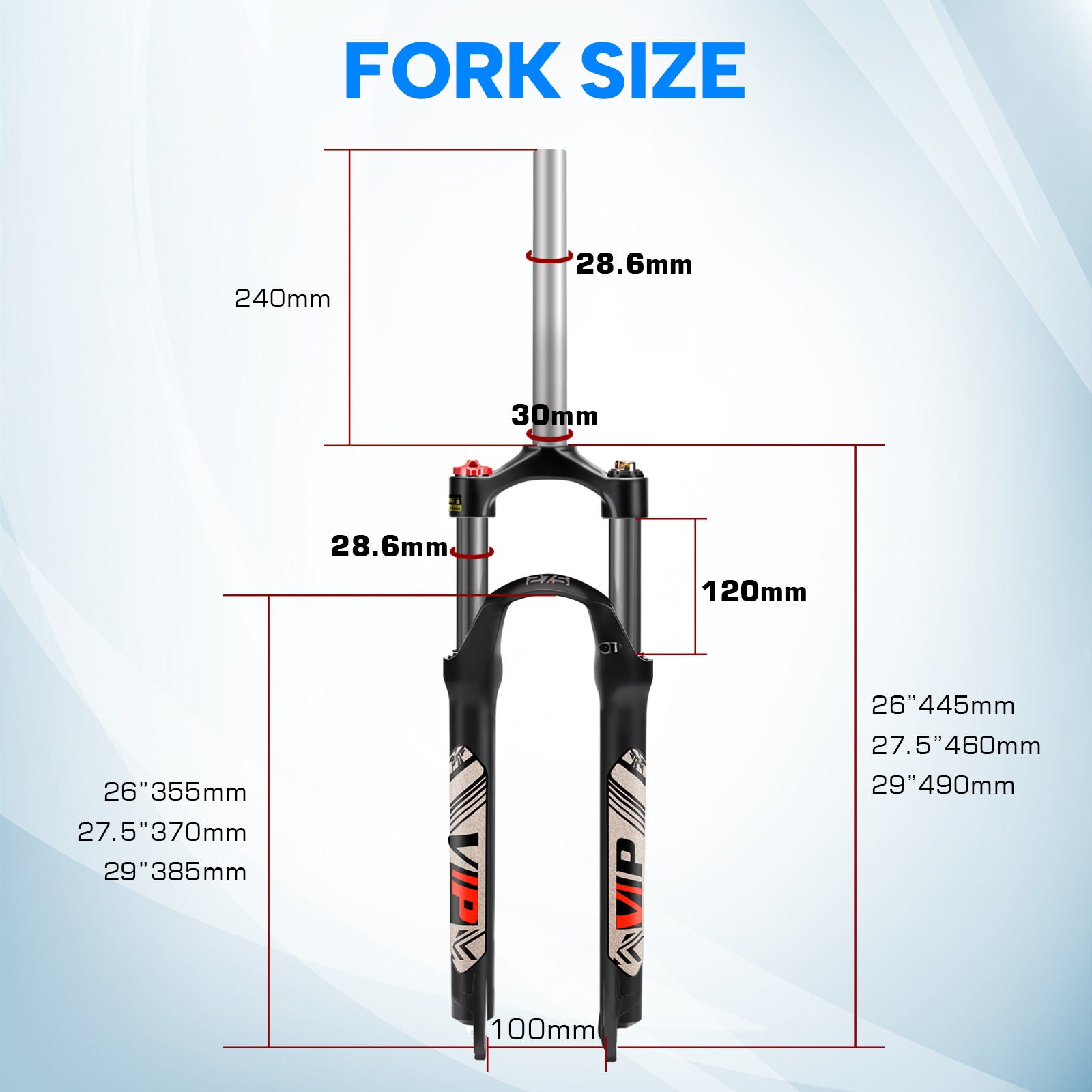 BUCKLOS For Suntour XC Air Fork MTB Bike 26/27.5/29″ Remote/Manual 100mm/120mm