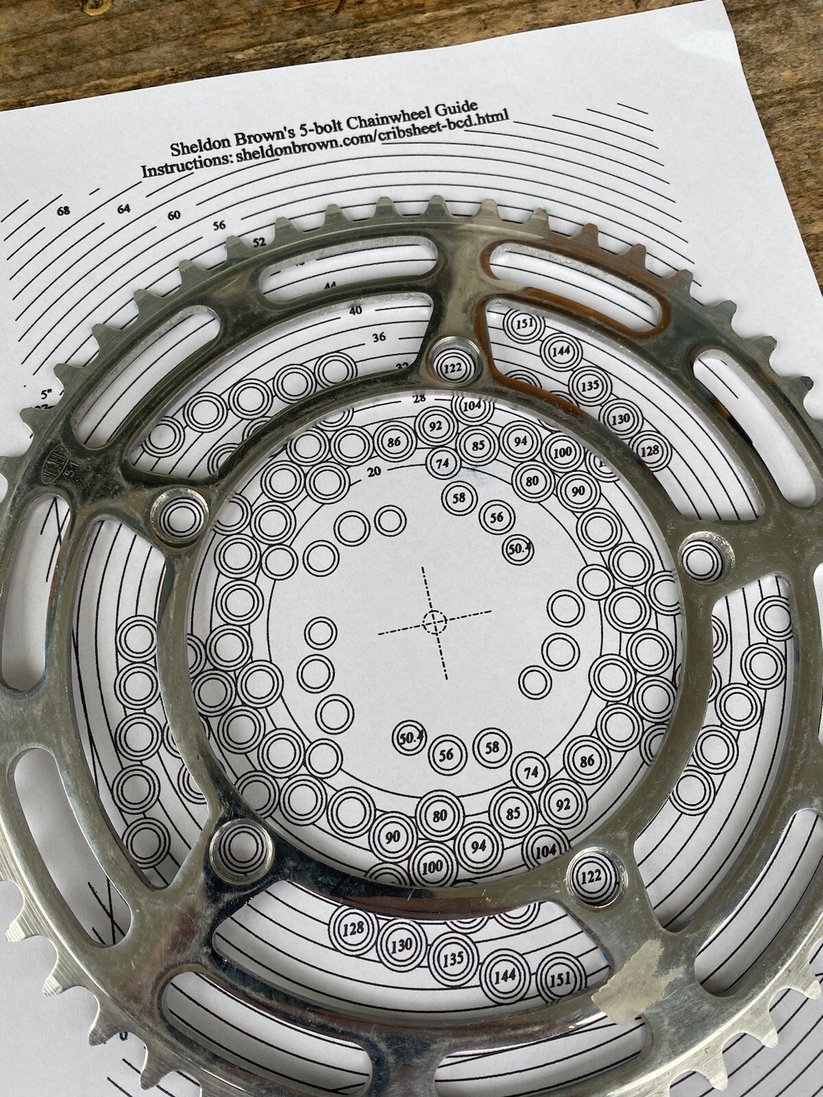 Beautiful Light Lightly Used 51 Tooth STRONGLIGHT Bicycle Chainring-122 BCD