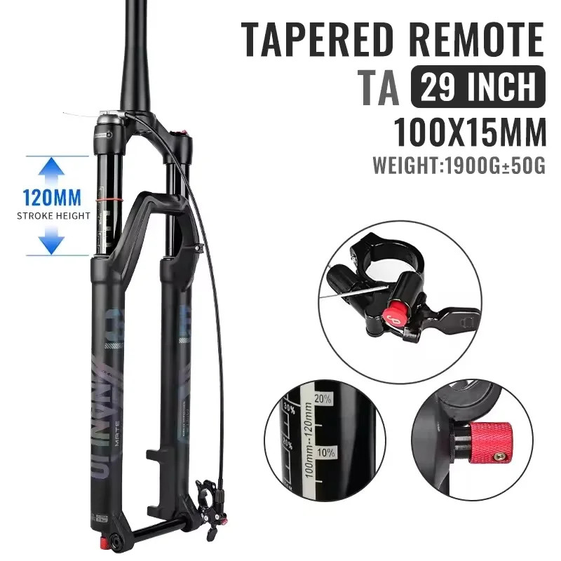 26/27.5/29er MTB BicycleRebound Adjust Lockout Boost Air Fork 120/140mm Travel