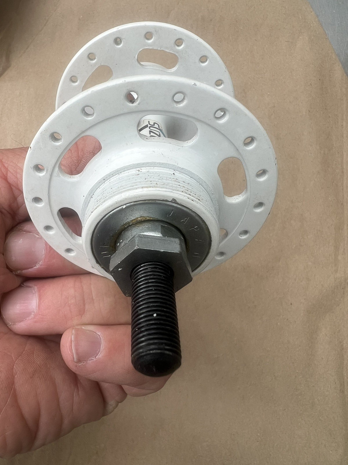 SUZUE BMX Hubs F/R White 36H Made in Japan NOS BMX New Old Stock