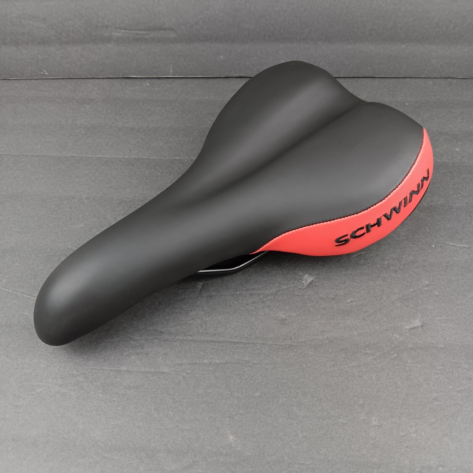 Schwinn Bicycle Seat Black & Red Saddle 10 1/4″ × 6 1/4″ Inches