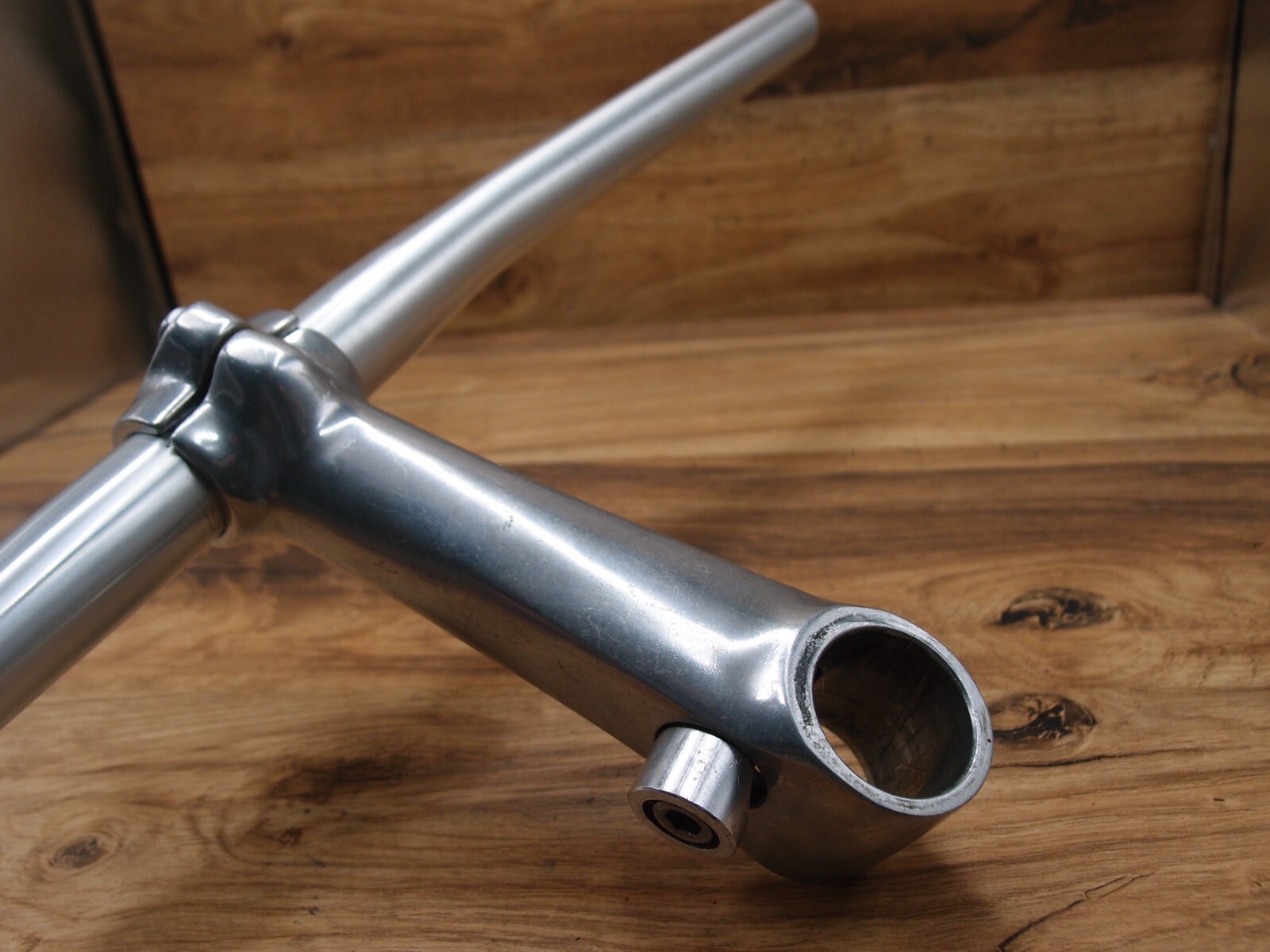 VGC 1995 MTB flat handlebar aluminium alloy + ahead 1 1/8 in stem