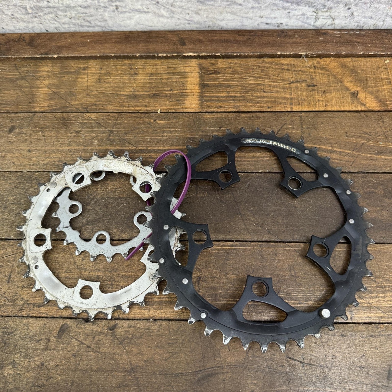 Vintage Shimano Deore Chainring Set 94 BCD Hyperdrive-C SG Triple 90s MTB