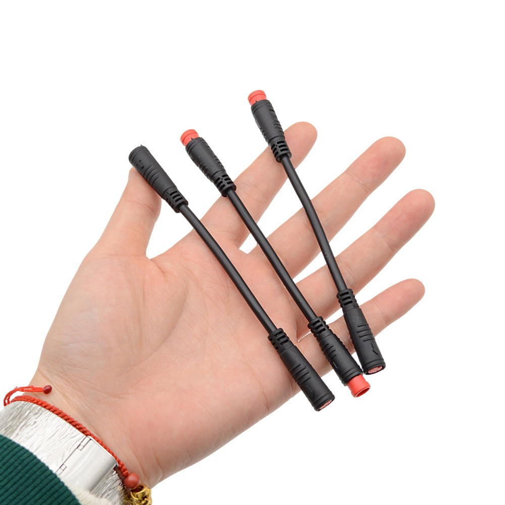 Electric Bike M8 2-Pin Waterproof Connector Extension Cable Male to Female AUK