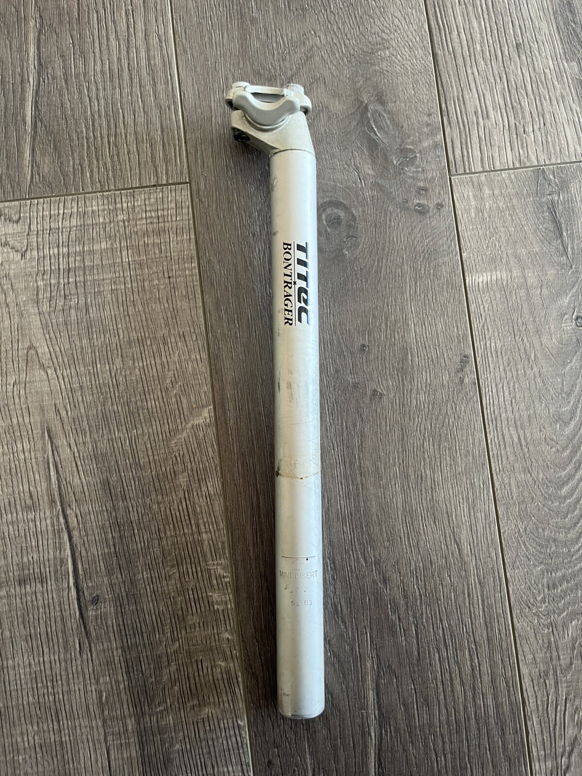 1995 Bontrager Titec Aluminum MTB Seatpost Micro-Adjust 27.2mm Silver