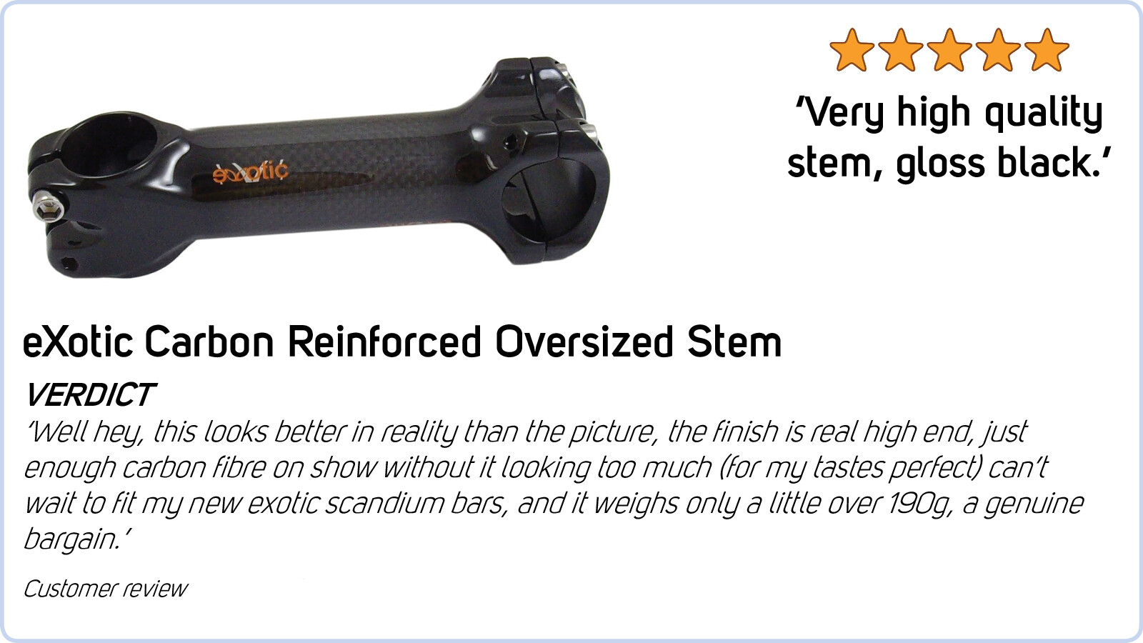 eXotic Enduro Stem, 50mm or 65mm. Purpose built for Enduro Racing & All Mountain