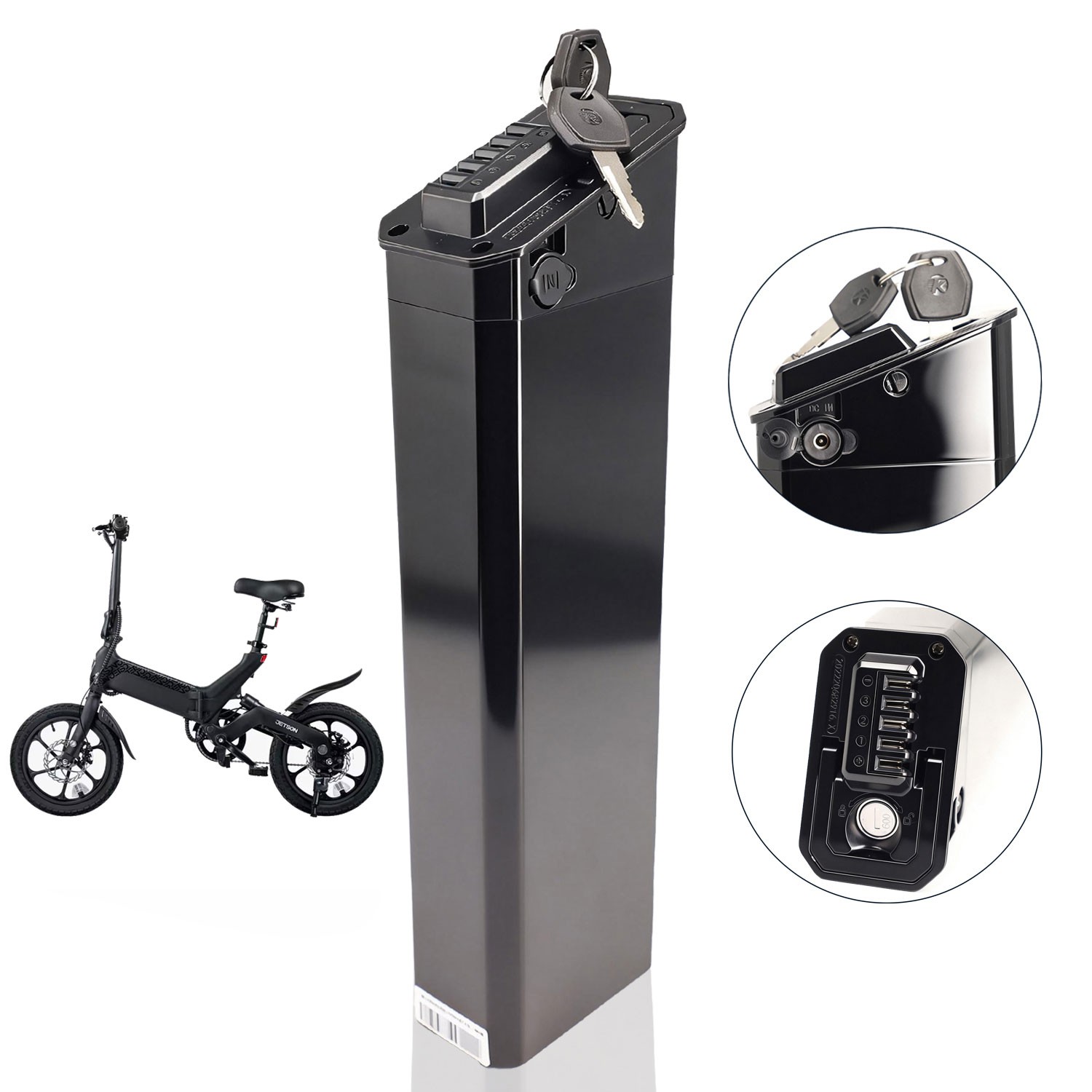 Replacement For Jetson HA318 PJHAZE-BTK Haze 48 V 7.5 Ah Battery Pack With Keys