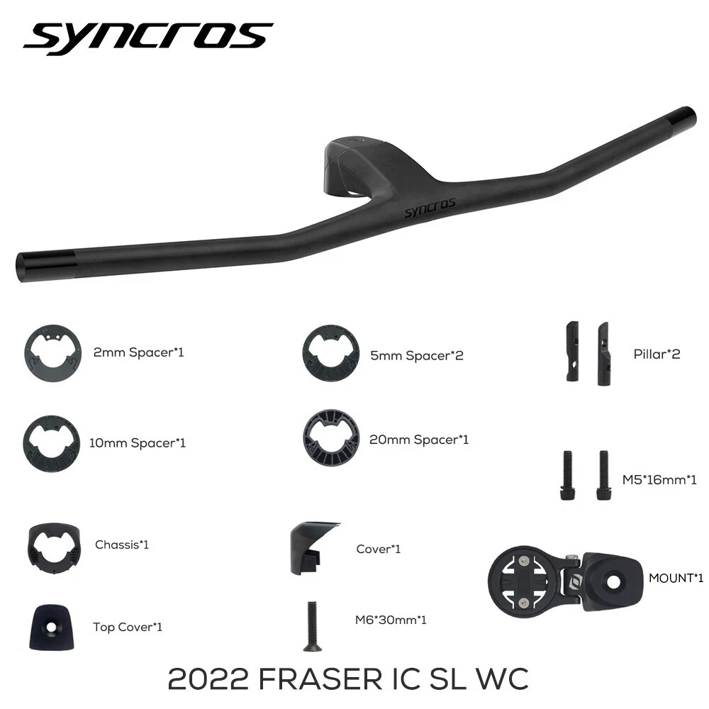 Carbon Fiber FRASER IC SL WC MTB Bicycle Integrated Handlebars with Stem 740mm