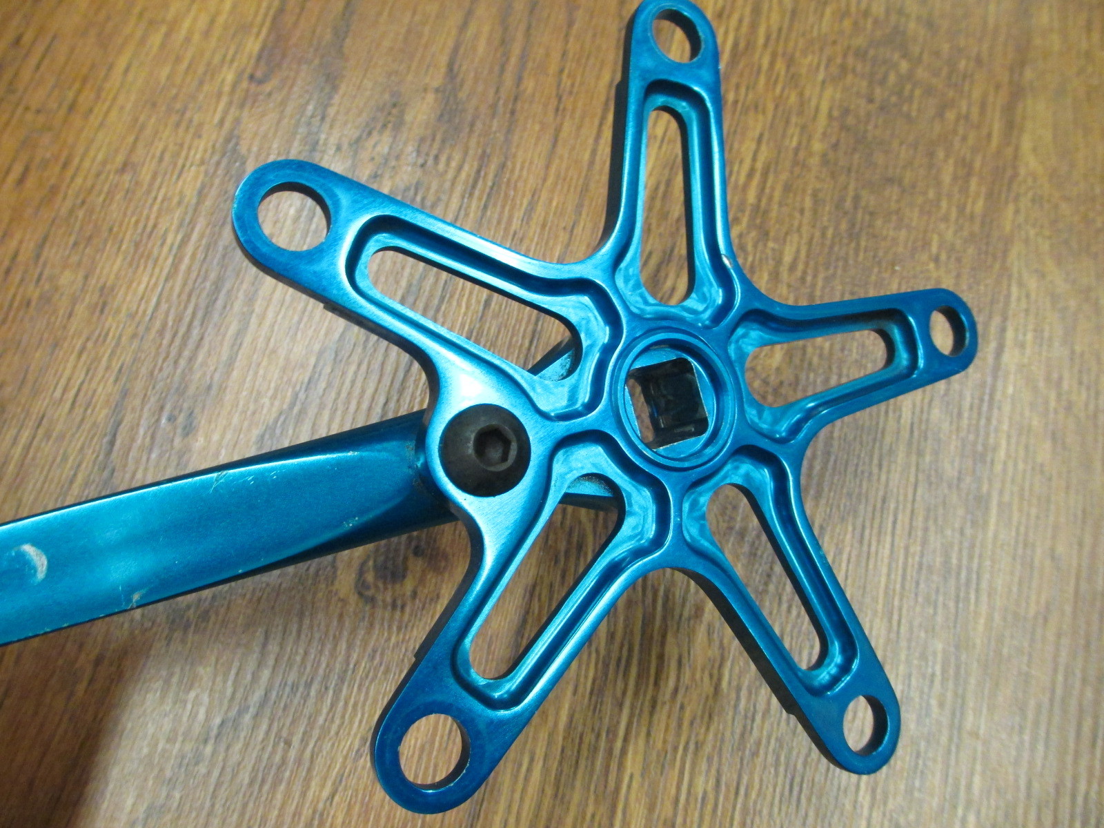 RARE VINTAGE BLUE ANODIZED GRAFTON TOP LINE SPEED STICK 177 130 BCD CRANK 107 BB