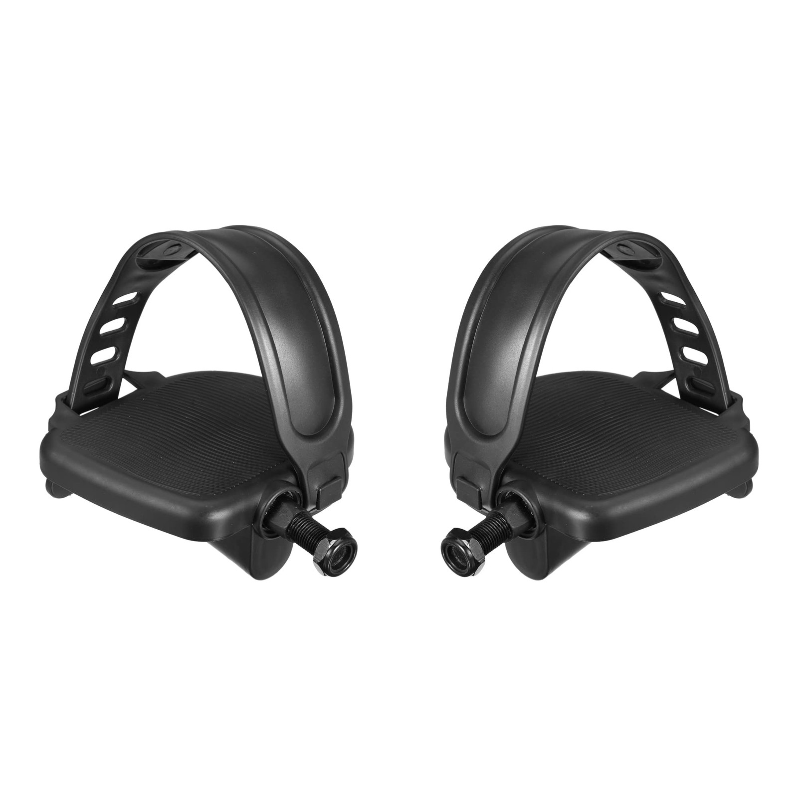 X AUTOHAUX 1 Pair Exercise Bike Pedals with Straps Indoor Cycling Parts Non Slip