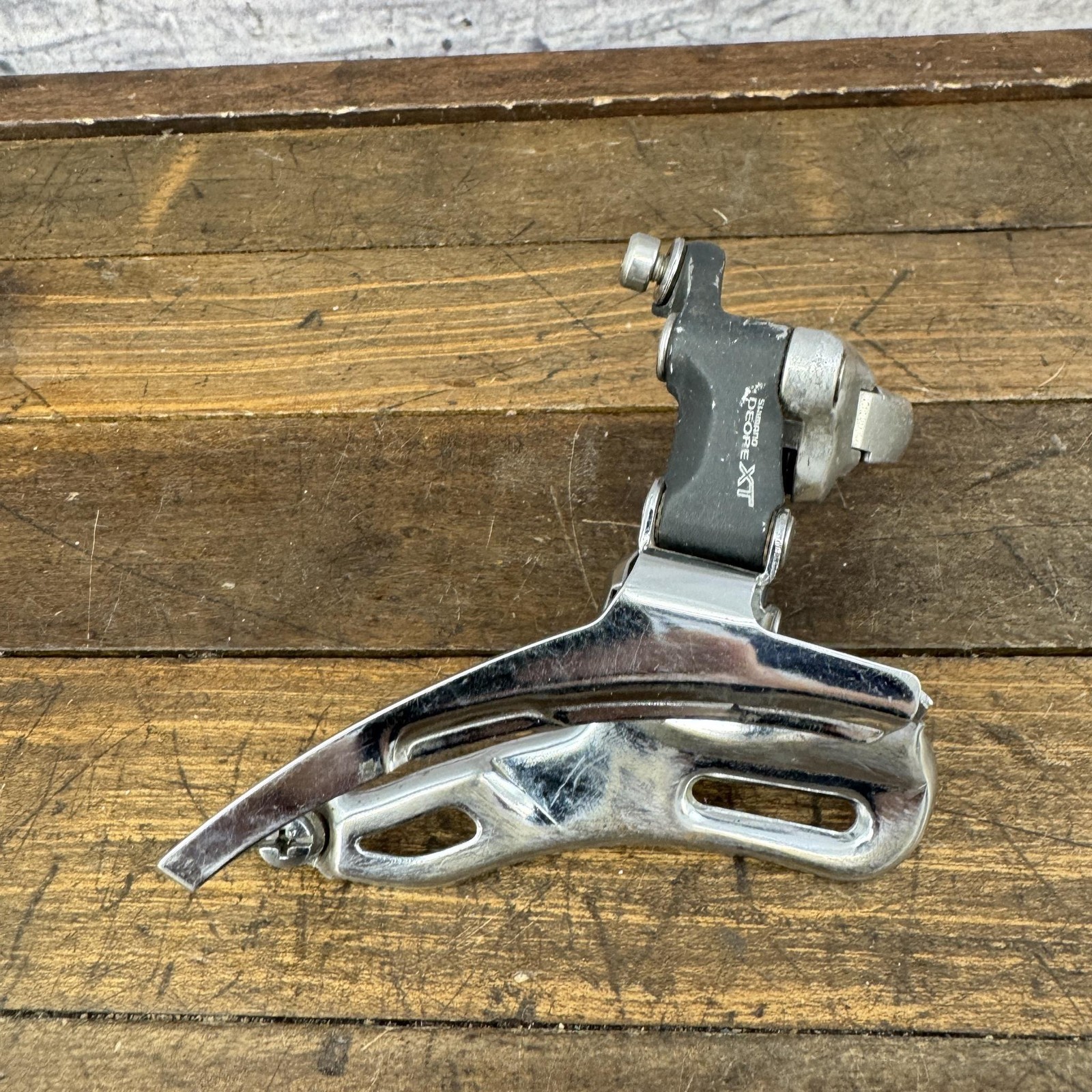 Vintage Shimano Deore XT FD-M737 Front Derailleur 34.9 Mm Triple Bottom Pull