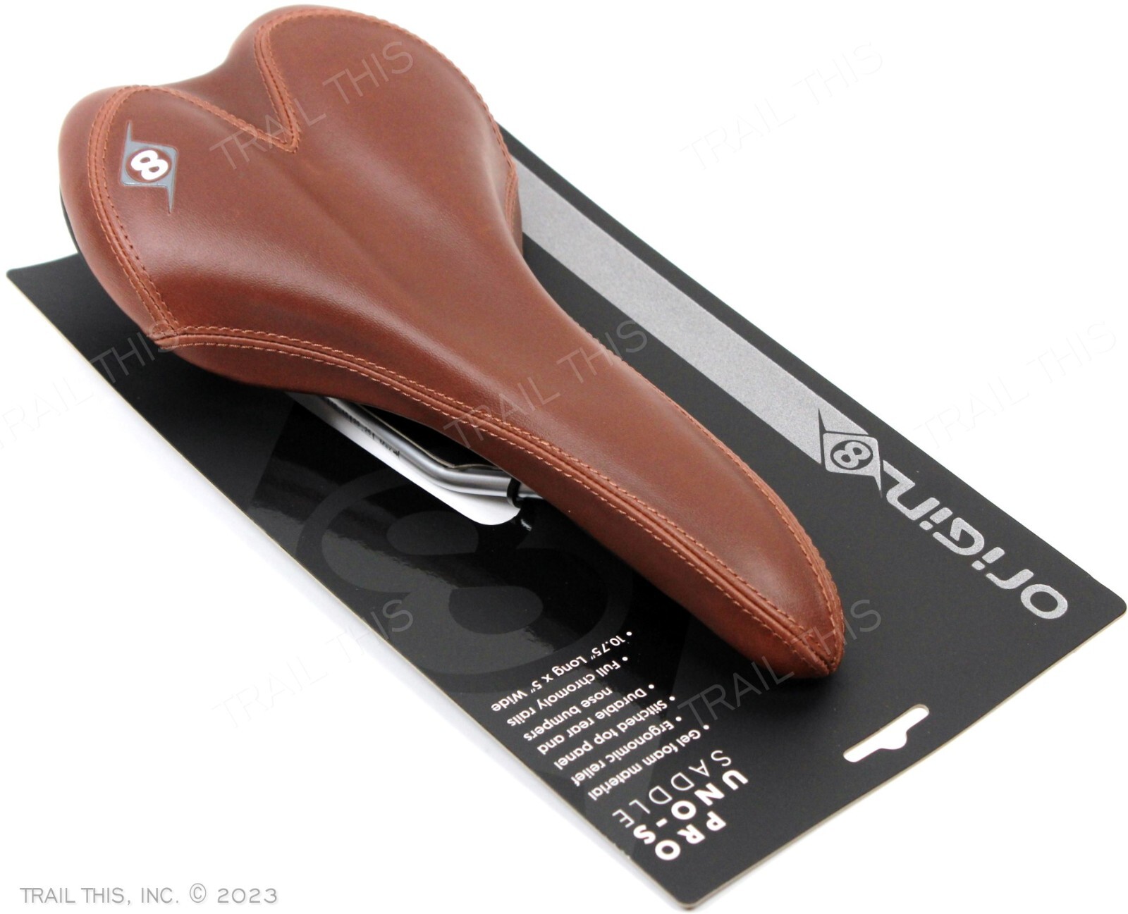 Origin8 Pro Uno-S – Brown – Bike Saddle Seat Synthetic-Leather Velo Road / MTB