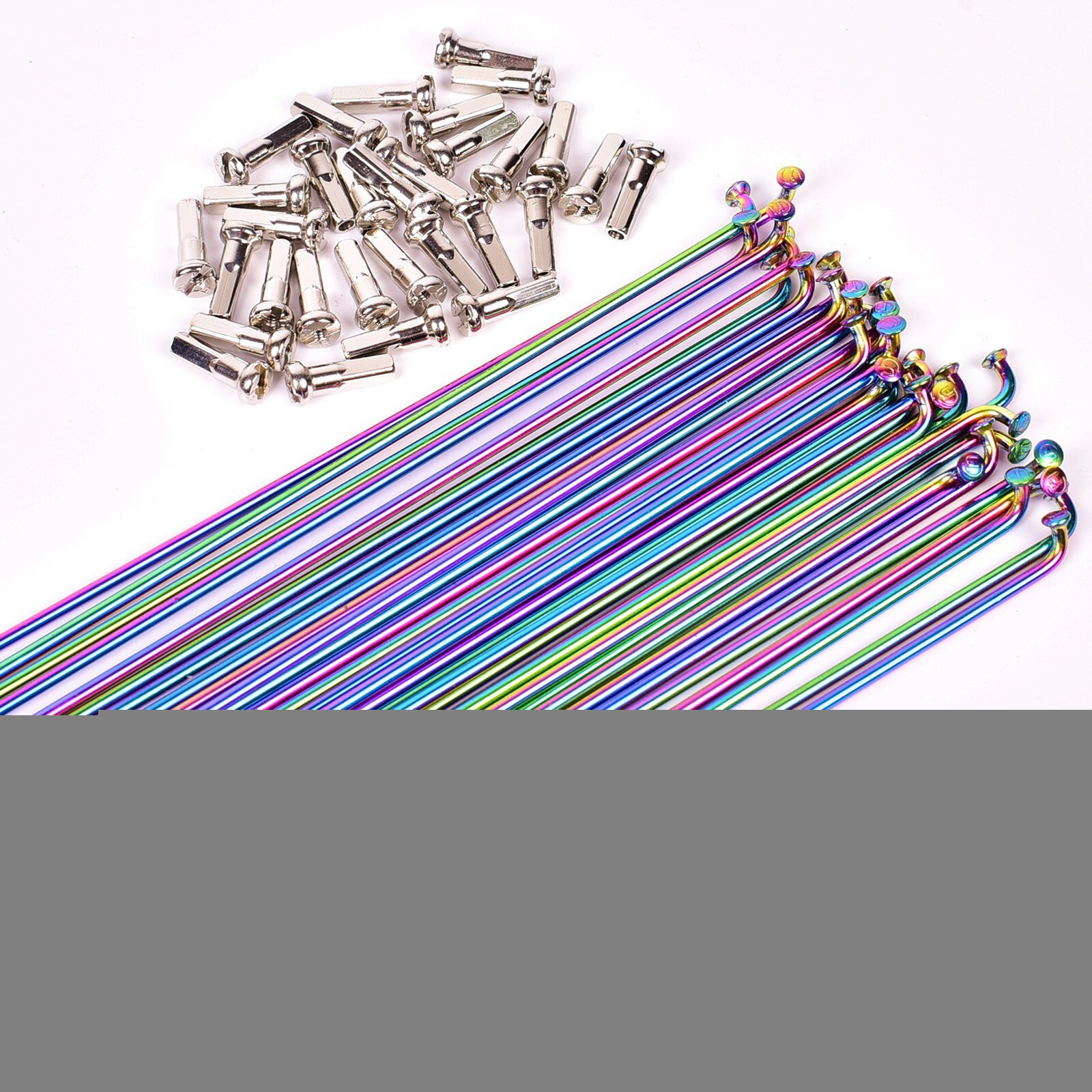 Ultralight J-Bend Colorful Stainless Bicycle Bike Spokes with Brass nipples NeFq