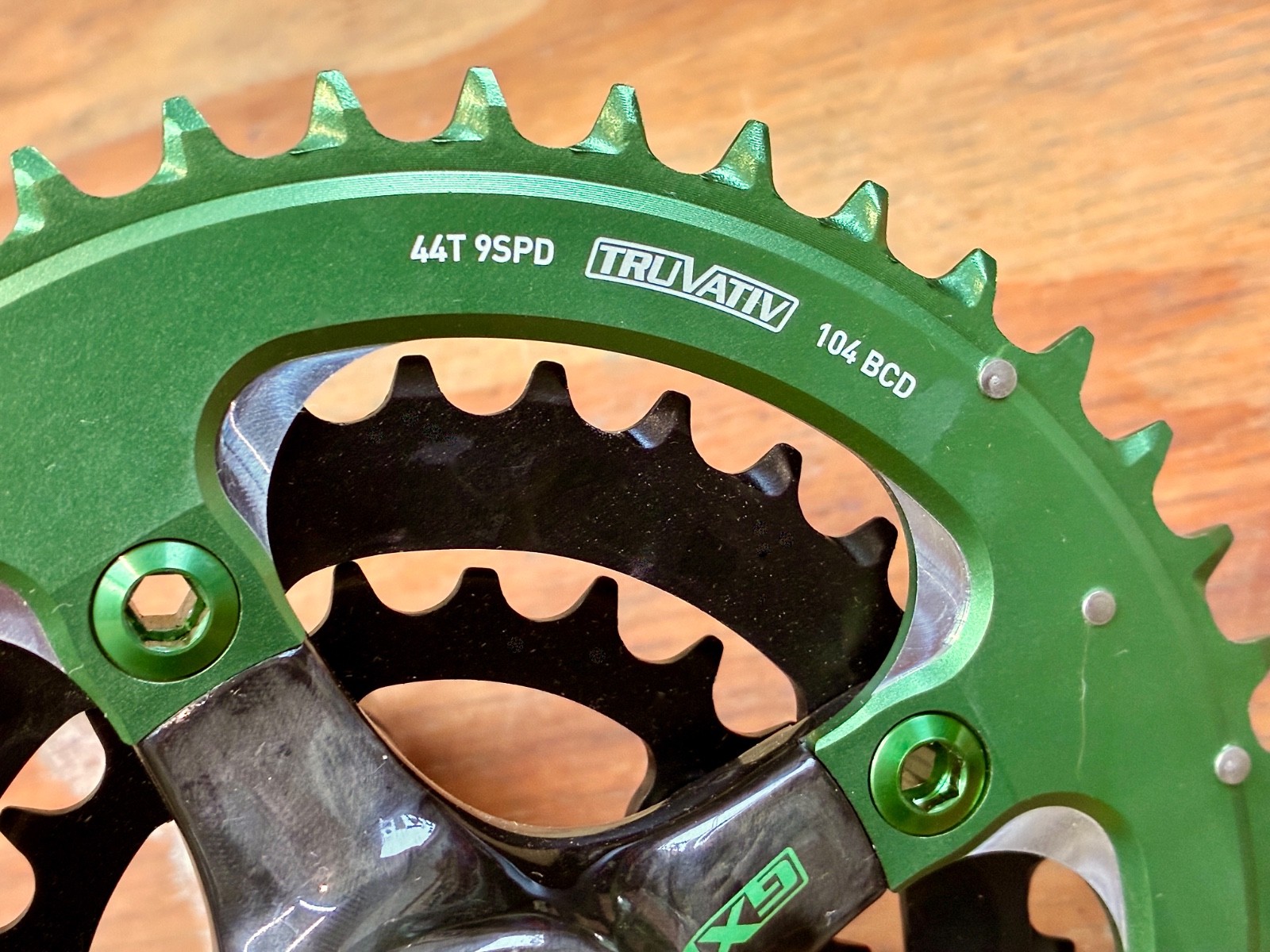 New SRAM Truvativ Noir GXP Triple Carbon Fiber 9 Speed MTB Crankset • 175mm