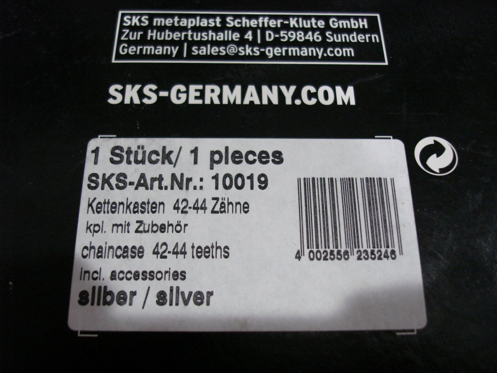NEW SKS Chainboard 175mm/44 Max Black/Silver (10019)