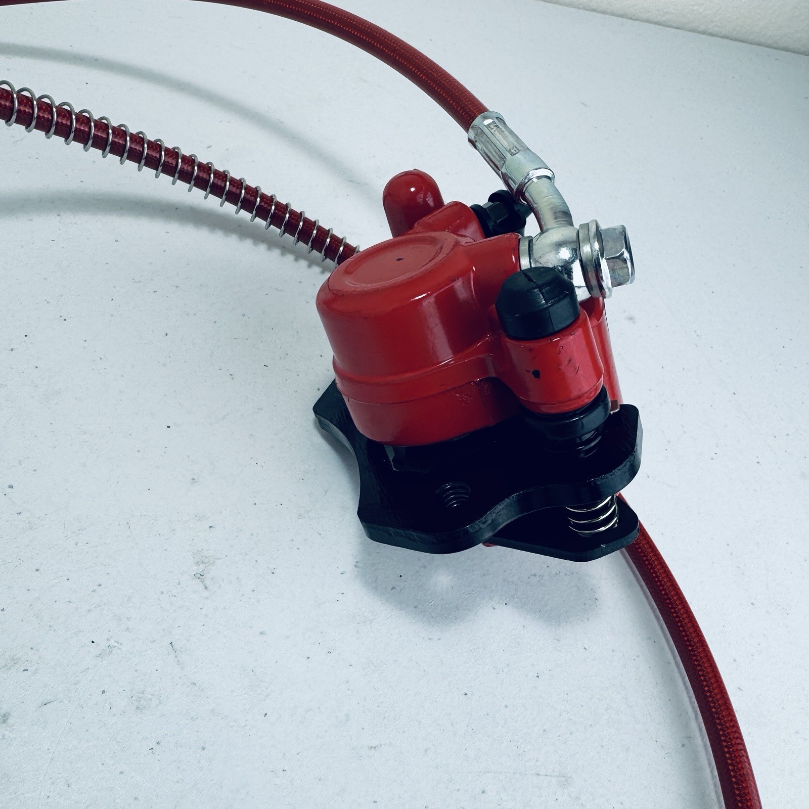 Rear Left Hand Brake Master Cylinder Caliper Assembly for 50cc 70cc 90cc red