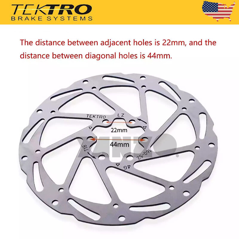 TEKTRO Bike Disc Brake Rotor TR160/180 6 Bolt with Bolts Included US Stock