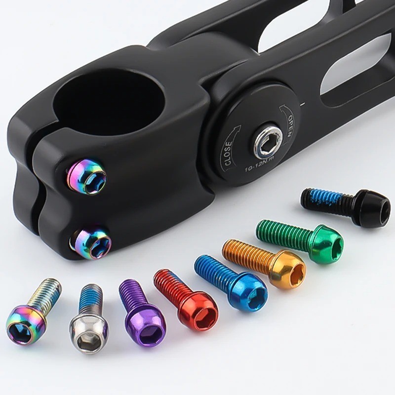 MUQZI 6Pcs M6x17mm Bike Disc Brake Caliper Bolts MTB Stem Crank Screw Set