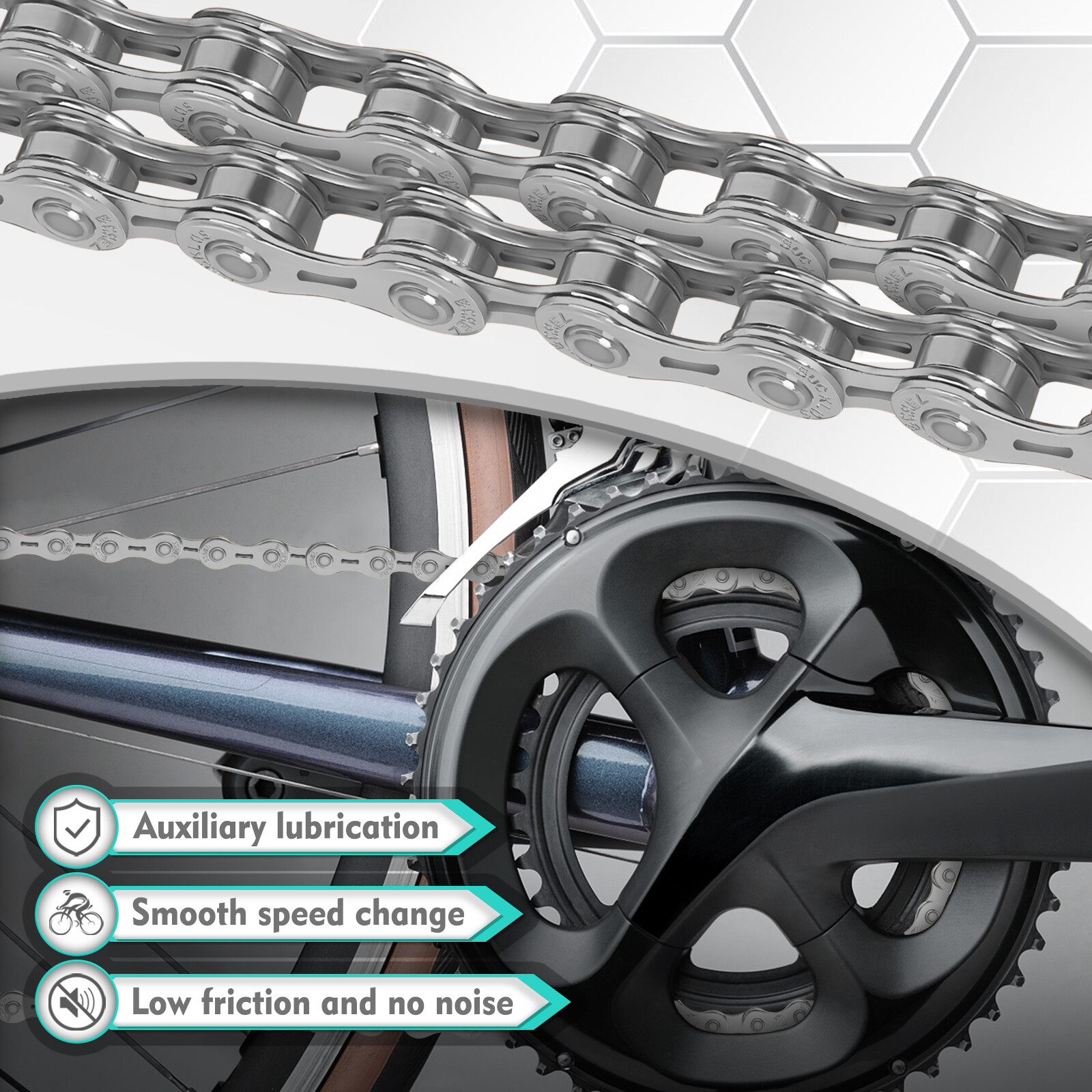 For KMC 8 9 10 11 12 Speed Road MTB Bike Chains 116 126 Links For Shimano SRAM