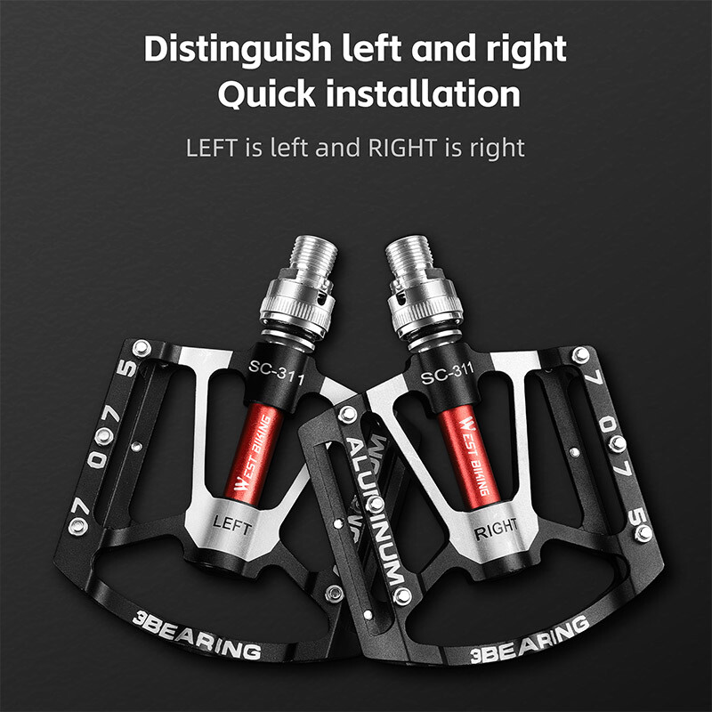 WEST BIKING Quick Release Bicycle Pedals 3 Sealed Bearing Bike Pedals a Pair