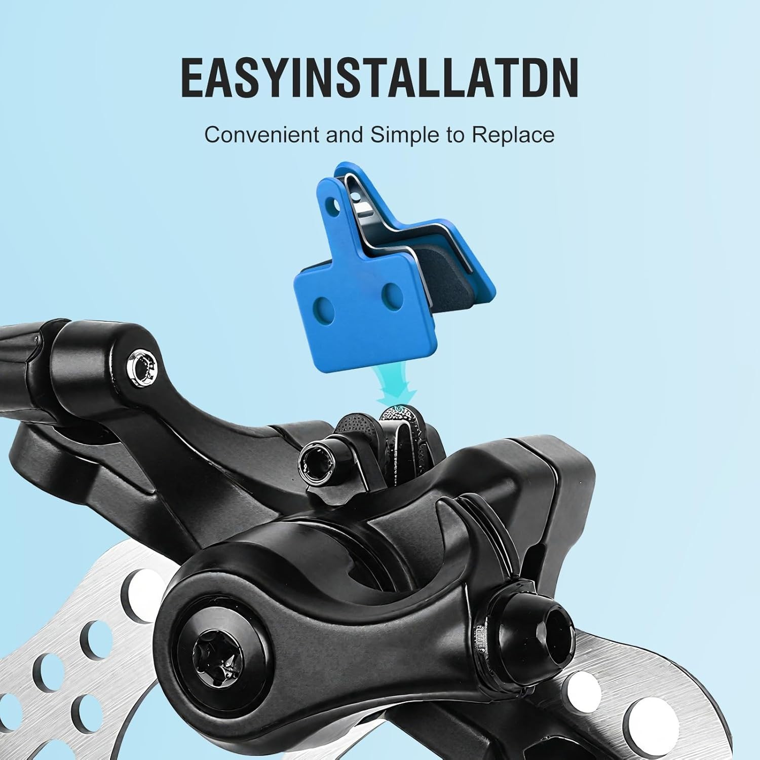 4 Pairs Bike Brake Pads, Disc Brake Pads (Resin,Semi-Metallic) for Mountain Bike