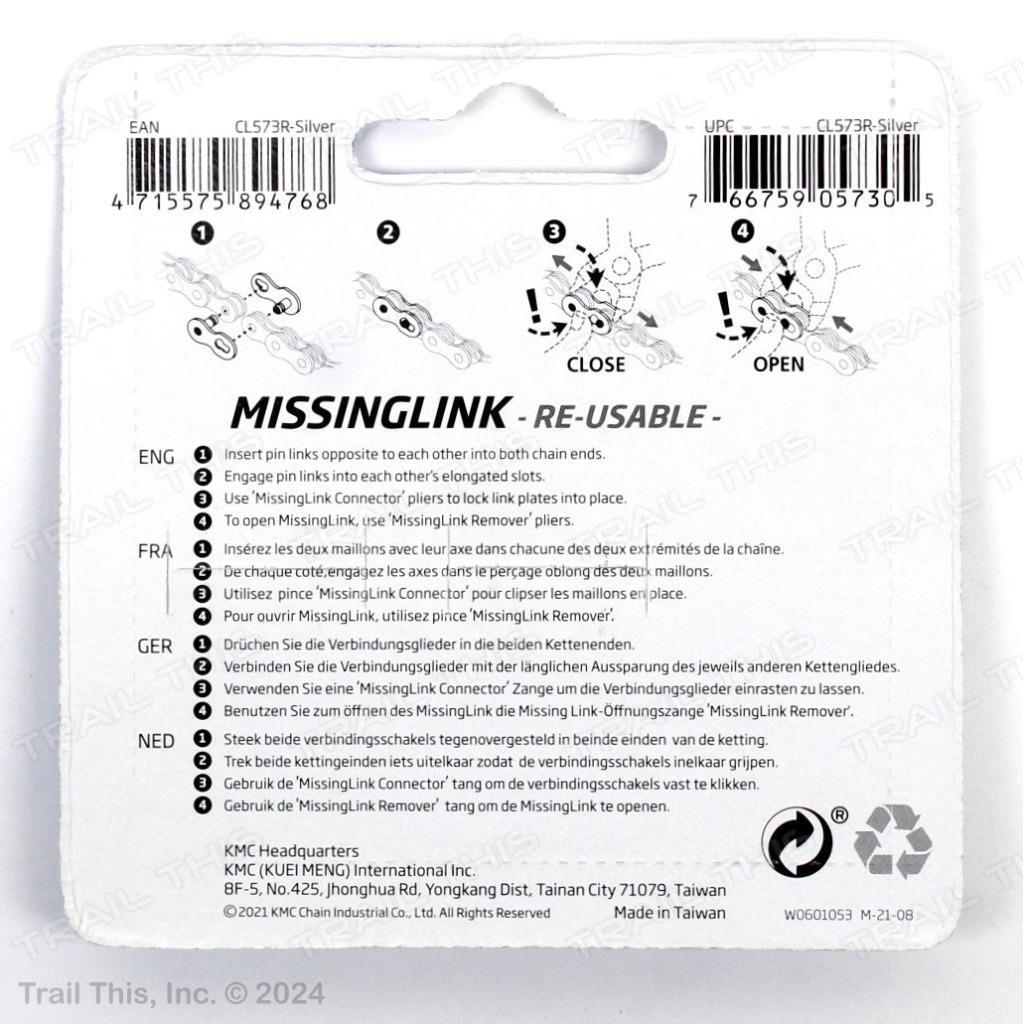 Two 2 Pack KMC 8/7/6-Speed Missinglink Bike Chain Missing Links fit Shimano SRAM