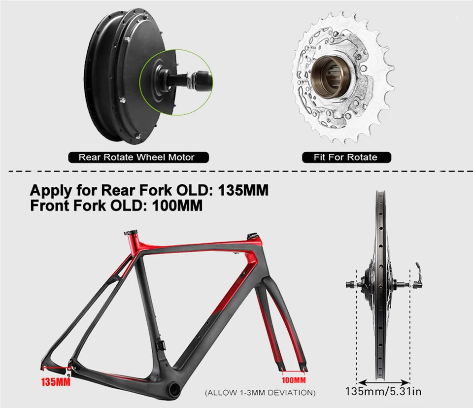 26»27.5»700C 48V 1500/2000W Electric Bike Brushless Gearless Hub Motor Wheel