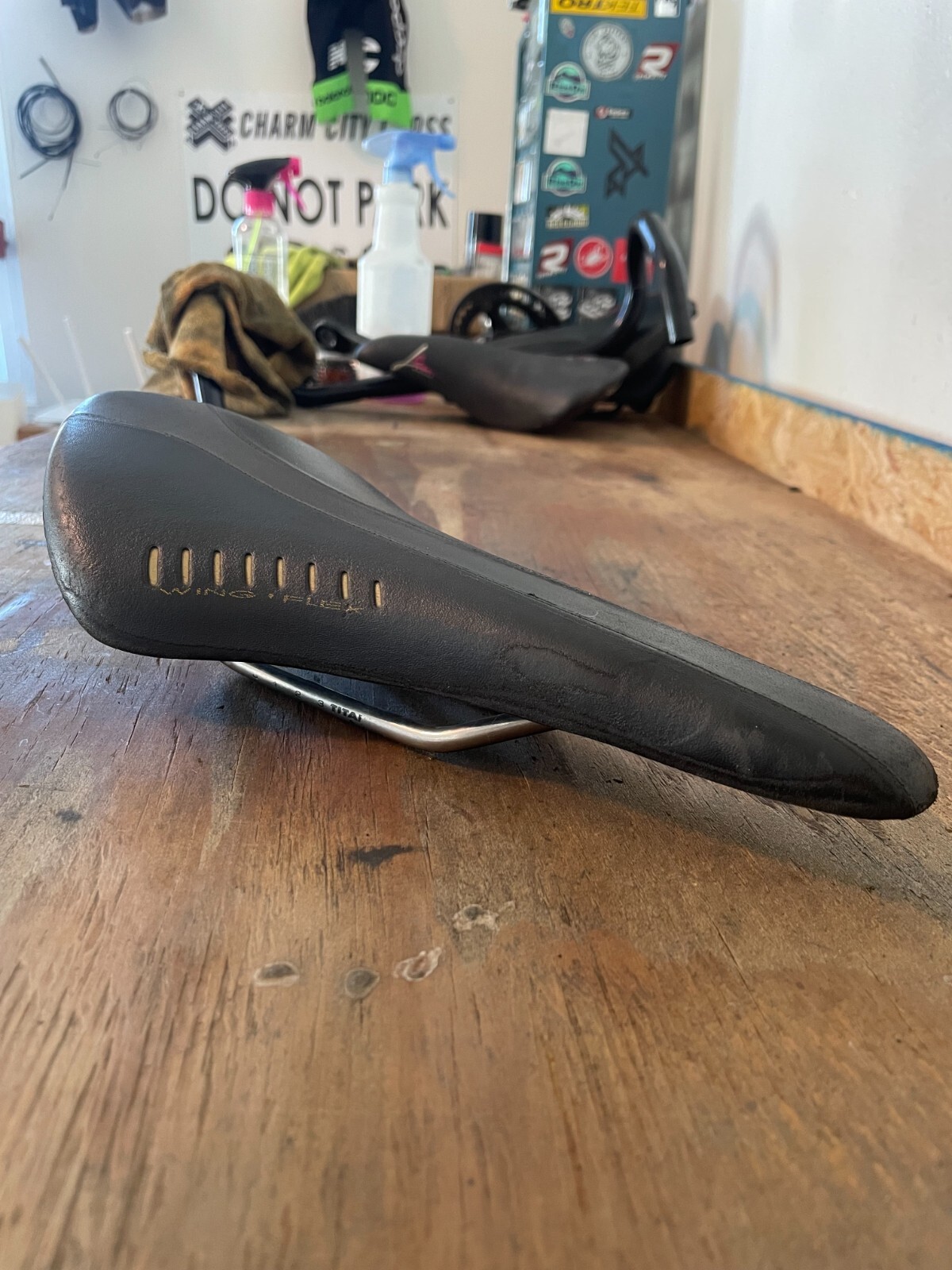 Fizik Arione Cycling Saddle 130mm 7x7mm Titanium Rails Black Road MTB CX