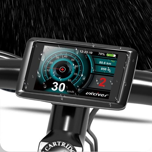UKC1+ E-Bike Color LCD Display 24V-72V Waterproof SM Plug Speed&Battery Display