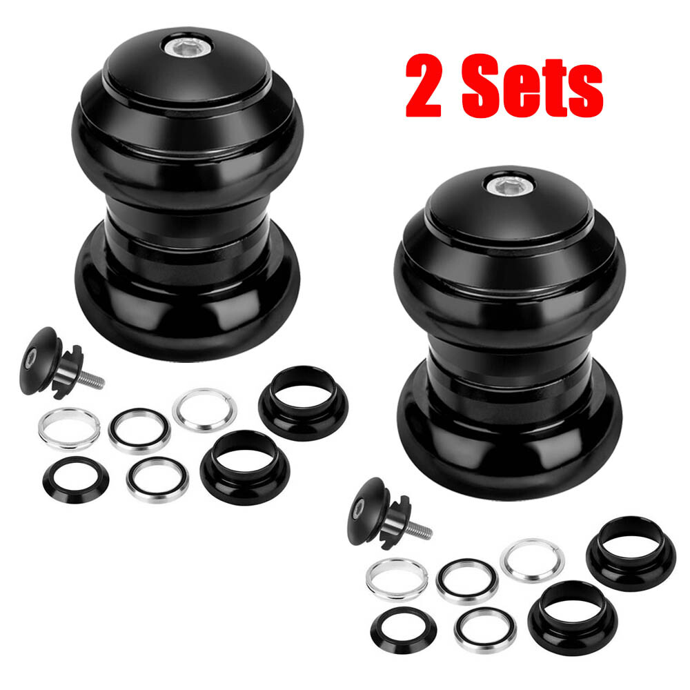 US 2Sets 34mm 1-1/8″ Threadless MTB Road Bicycle Sealed External Bearing Headset