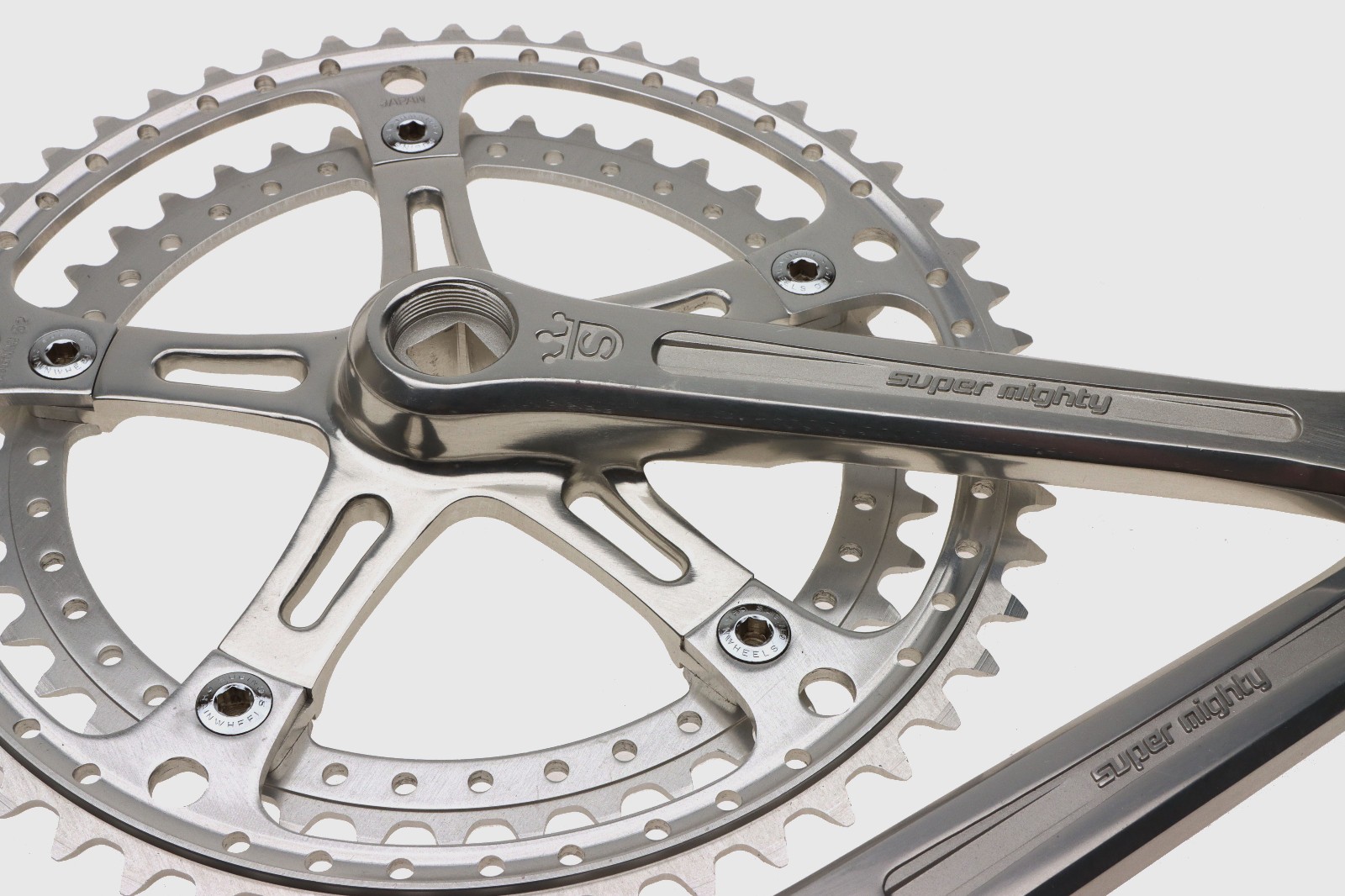 Sugino Super Mighty Victory Crankset 170mm 52/42 6SPD Silver NEW *Repackaged