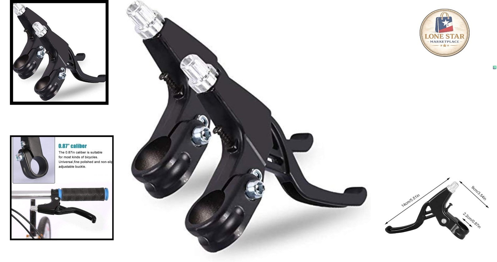 Durable Aluminium Alloy Bicycle Brake Levers – Ambidextrous & Easy to Install