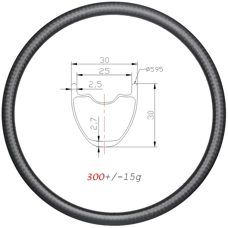 Ultra Light 27.5er XC Mountain Bike carbon Rims 24/28/32 Hole Clincher Tubeless