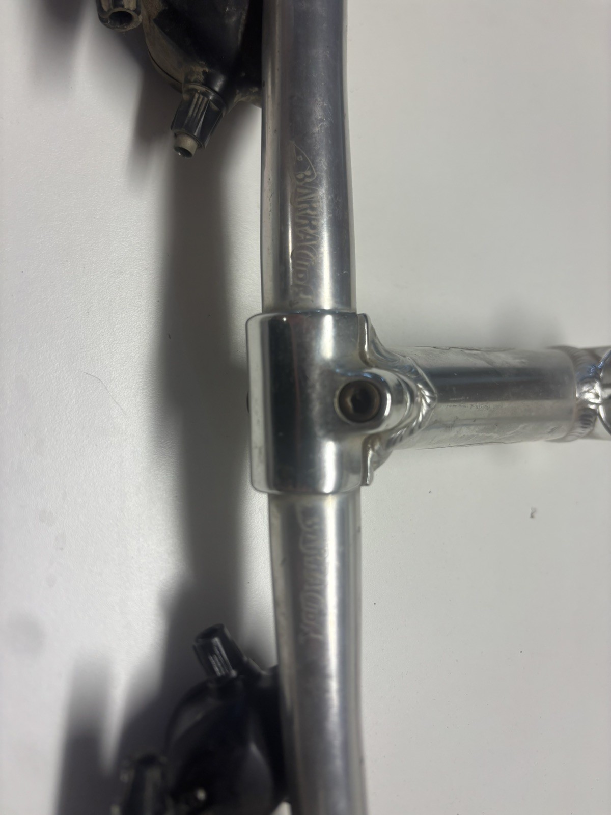 Vintage Barracuda Mountain Handlebar Onza Grips Silver Stem Shifters 90s MTB