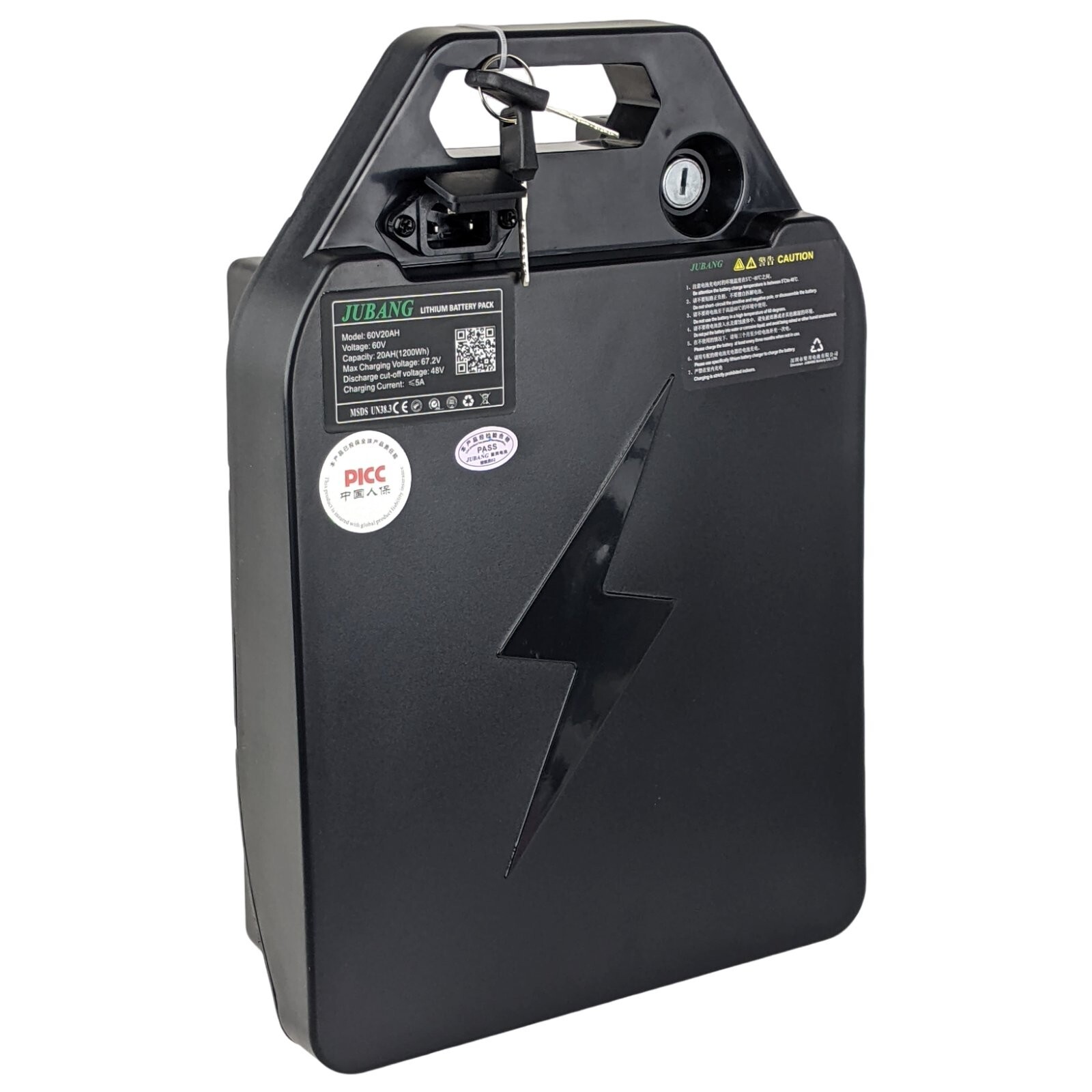 RedCap 60V Electric Battery Lithium Ion Removable Battery for Ebike Scooters