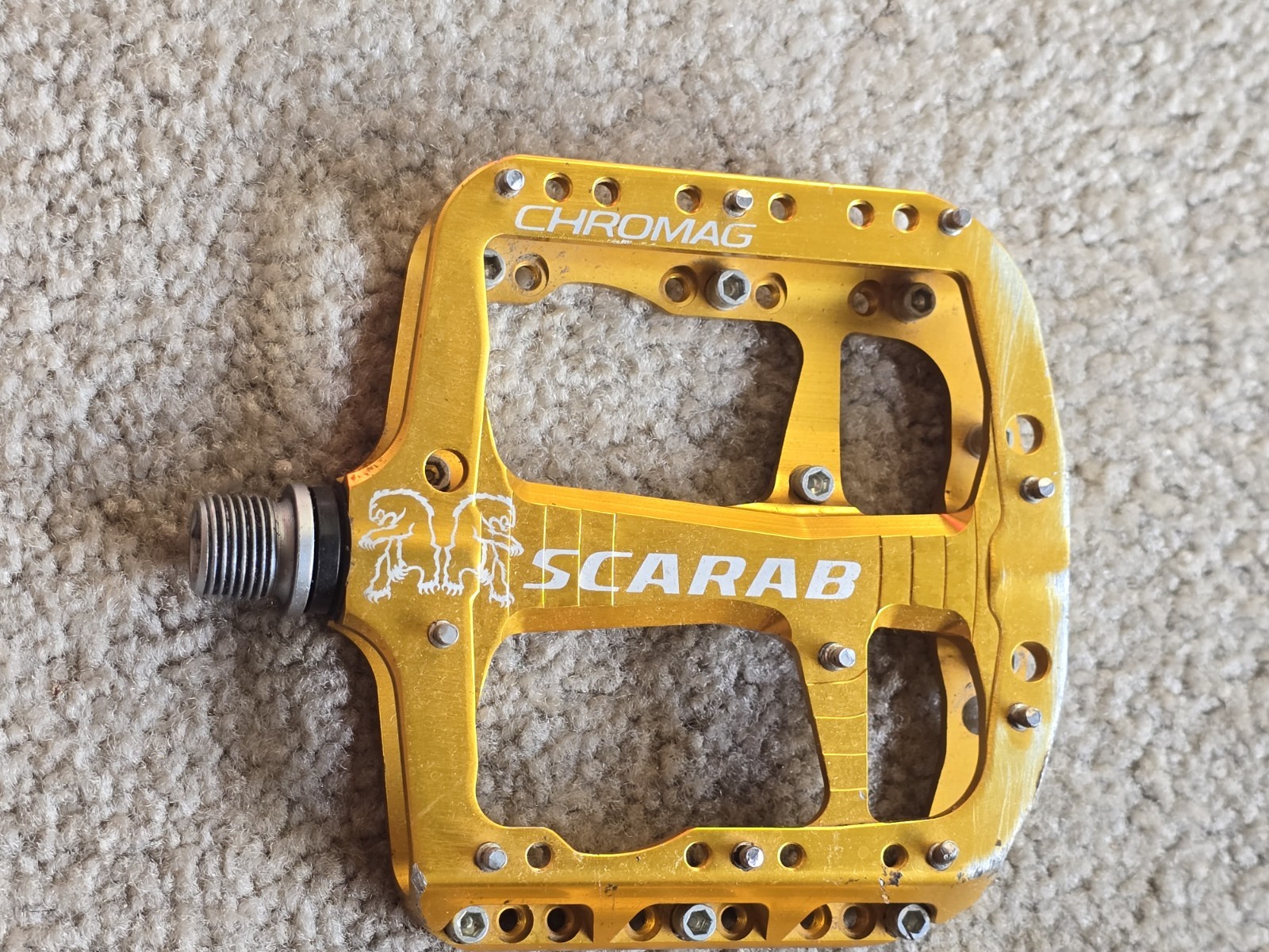 Chromag Scarab Platform pedals 9/16 sealed bearings Gold BMX mountain bike Mtb
