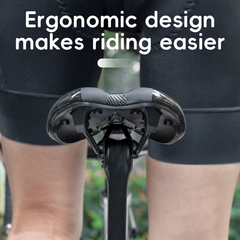 ROCKBROS Cycling Bike Seat Gel Cover Bicycle Padded Soft Comfort Saddle Black