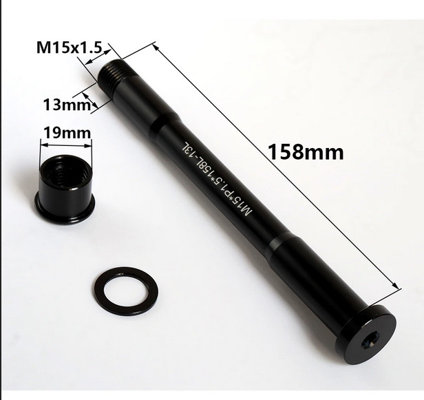 AL7075 thru axle for RockShox Boost forks with 110 mm 15×110 Length 158 mm