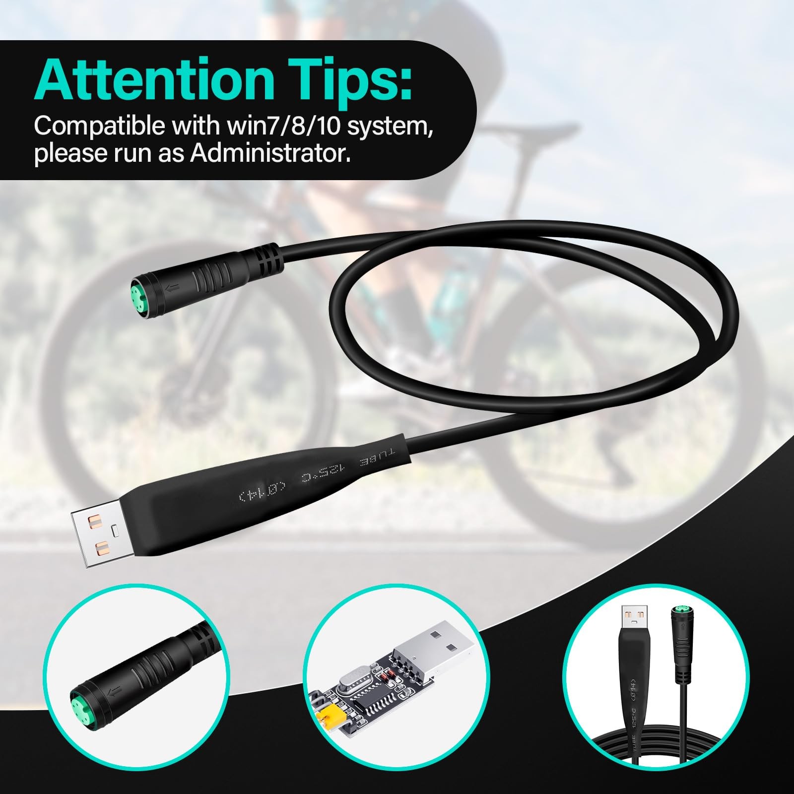 Ebike USB Programming Cable BAFANG UART Version BBS01B BBS02B BBSHD Motor