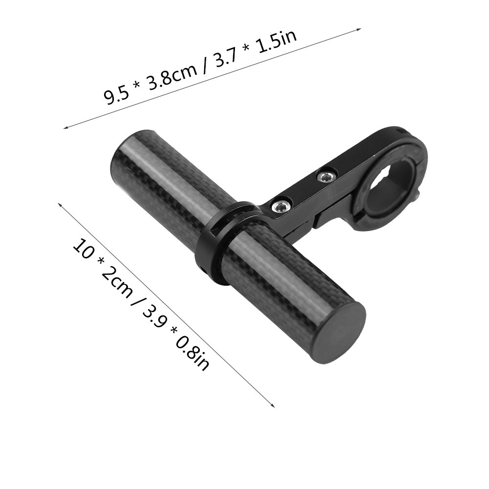 Bicycle Extension Frame Handlebars Accessory For Bike Lamp/Phone Holder (Black