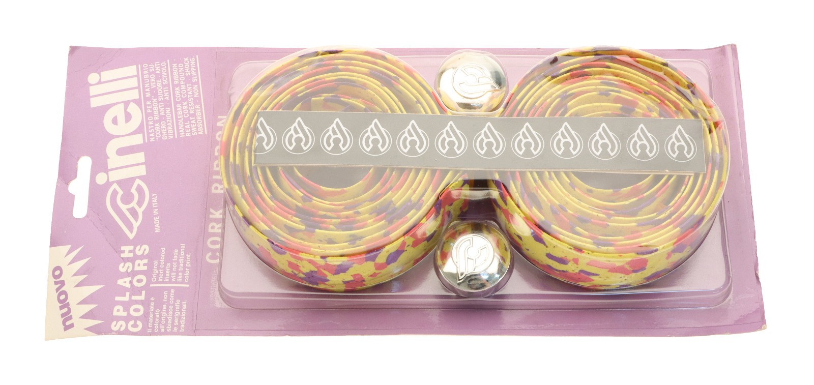 Cinelli Cork Ribbon Handlebar Tape Road Bike Splash Colors Yellow NEW NOS NIB